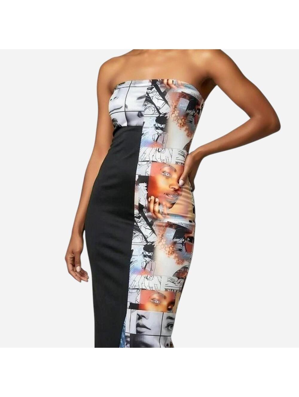 Strapless Multicolor Strapless Dress